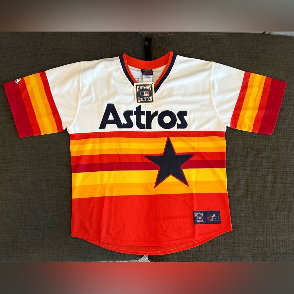 Majestic Authentic Houston Astros Jeff Bagwell Retro Throwback Jersey Men’s Sz M